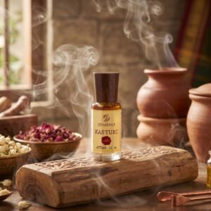 Zenisho Kasturi Premium Attar 12ml Long Lasting Alcohol Free Fragrance