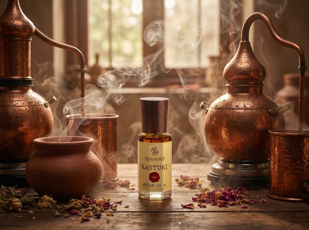 Zenisho Kasturi Premium Attar 12ml Long Lasting Alcohol Free Fragrance