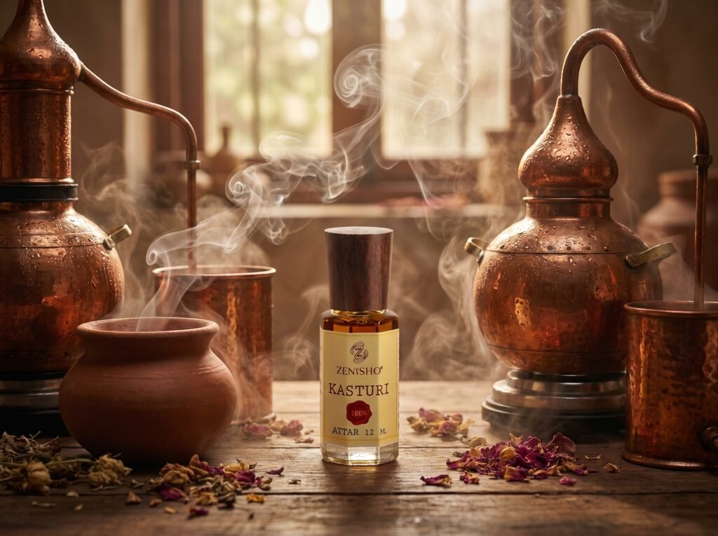 Zenisho Kasturi Premium Attar 12ml Long Lasting Alcohol Free Fragrance
