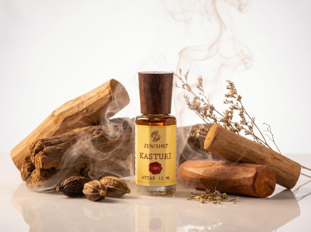 Zenisho Kasturi Premium Attar 12ml Long Lasting Alcohol Free Fragrance