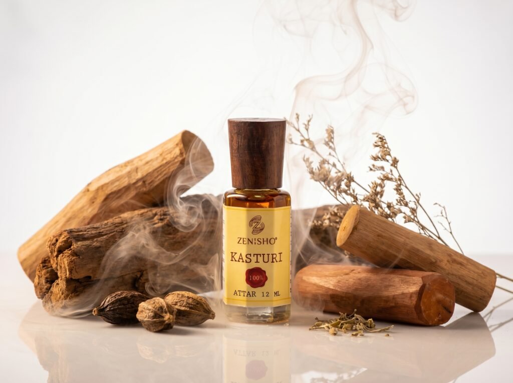Zenisho Kasturi Premium Attar 12ml Long Lasting Alcohol Free Fragrance